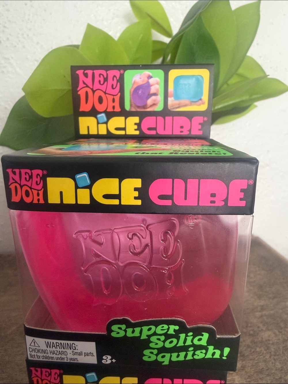 NeeDoh Nice Cube Super Solid Squish - Pink